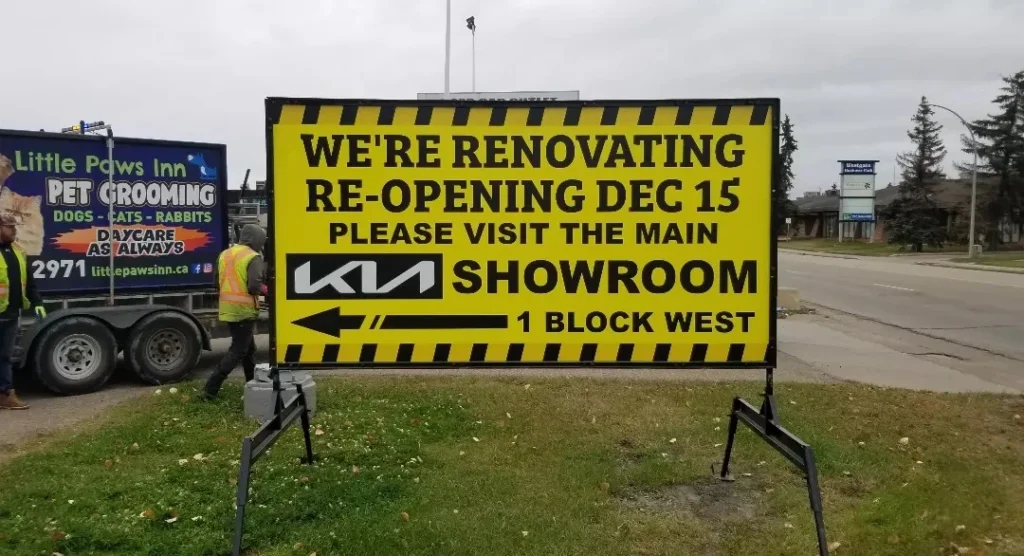 Temporary Signs Grande Prairie